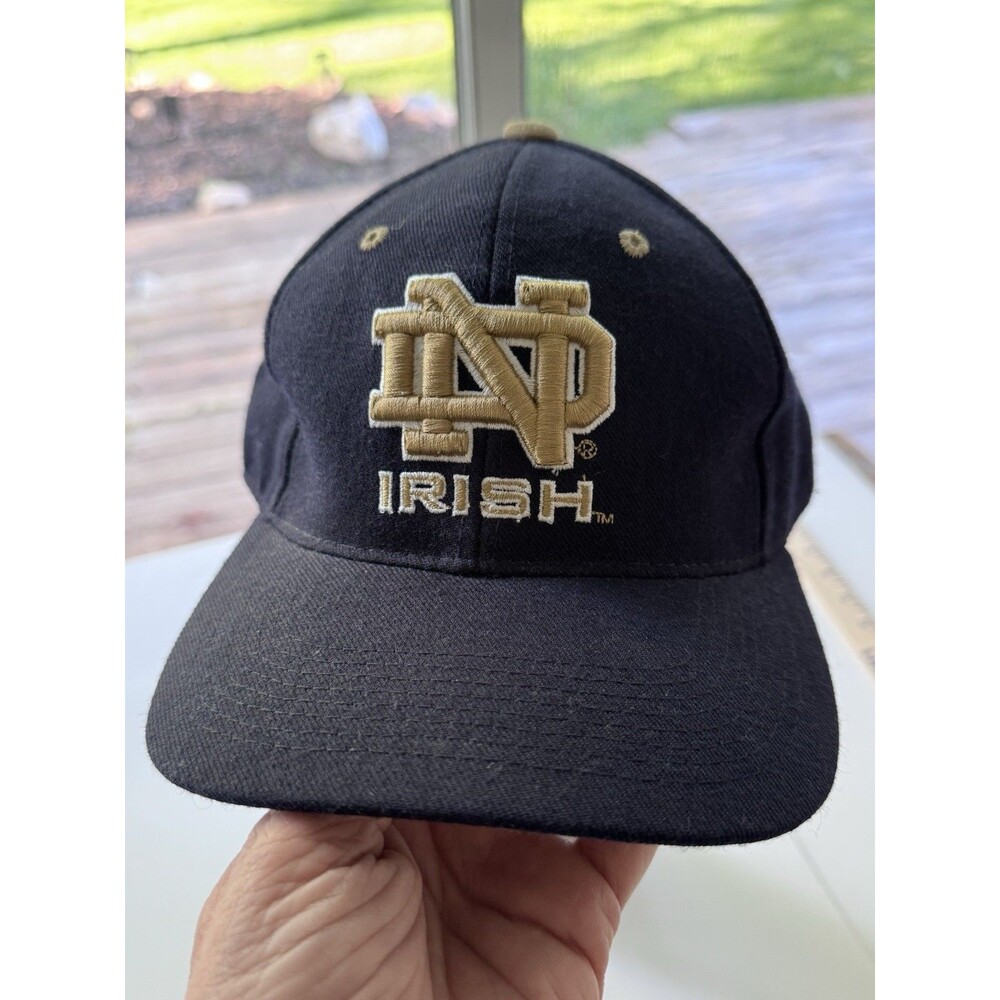 Notre Dame Fighting Irish Hat Cap Fitted Mens 7 1/4 Blue Gold Zephyr College